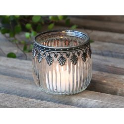 Fyrfadsstage i glas / glasstage til fyrfadslys