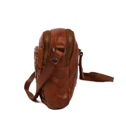 Cognacfarvet skindtaske - Bear Design