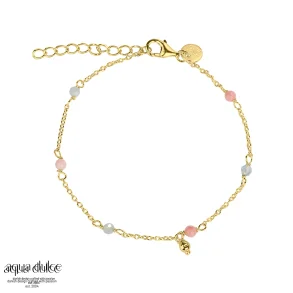 Forgyldt armb�nd med sten - Aqua Dulce Brazil