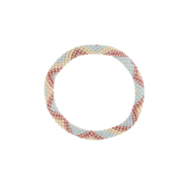 Nepal armbnd, bl, hvid, rosa