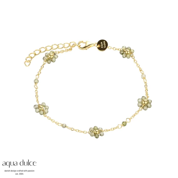 Forgyldt armbnd - Aqua Dulce Daisy Olive