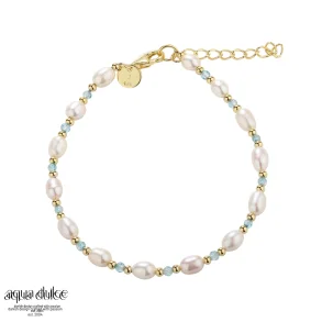 Armb�nd med ferskvandsperler - Aqua Dulce Coast