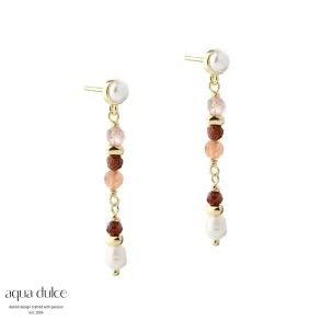 Forgyldte restikker - Aqua Dulce Peachy Earstud