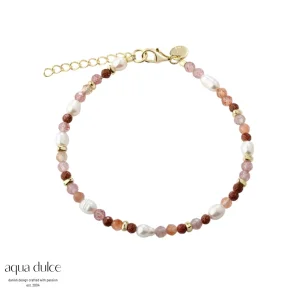 Forgyldt perlearmbnd - Aqua Dulce Peachy Bracelet