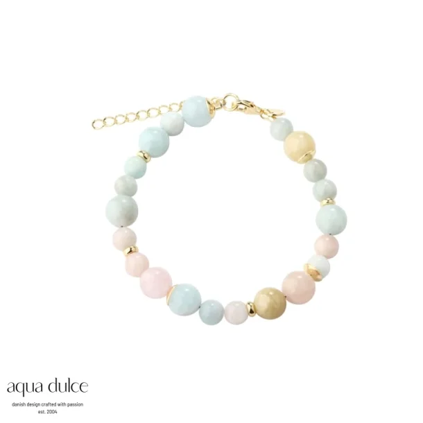 Perlearmbnd - Aqua Dulce Morganite Dream Bracelet