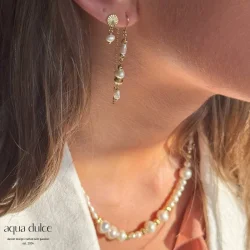 Forgyldte retrde - Aqua Dulce Line Pearl Thread