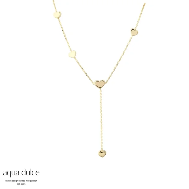 Forgyldt halskde - Aqua Dulce Karla Y-Simple Necklace