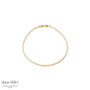 Forgyldt armbnd - Aqua Dulce Tennis Small