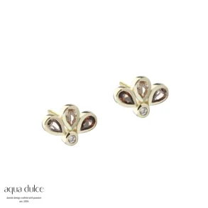 Forgyldte �restikker - Aqua Dulce Nora Flower Brown
