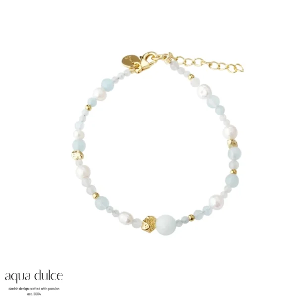 Forgyldt armb�nd - Aqua Dulce Sinna Pearl Bracelet