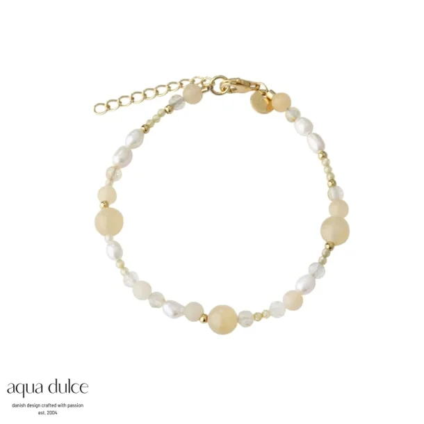 Forgyldt armb�nd - Aqua Dulce Moonlight Pearl Bracelet