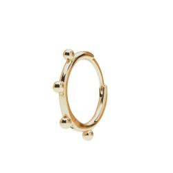 Forgyldte reringe med sm kugler