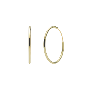 Forgyldte hoops 2 cm - Enkle reringe