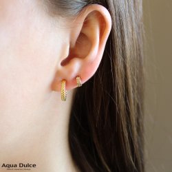 Creoler i forgyldt sterling slv - Aqua Dulce Nira