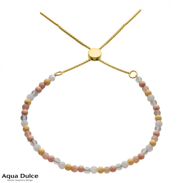 Perlearmbnd med sten og perler - Aqua Dulce Billie