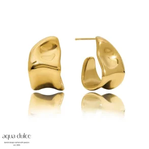 Forgyldte �reringe - Soft Wide Earring