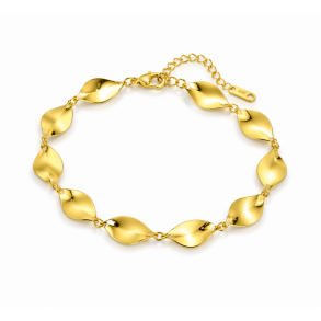 Forgyldt armb�nd - Flowy Drop Bracelet