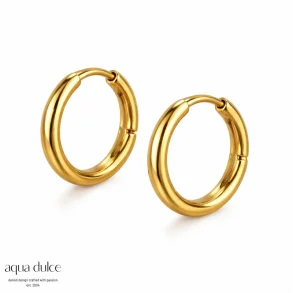 Forgyldte hoops - Sora Basic Hoop 12 mm