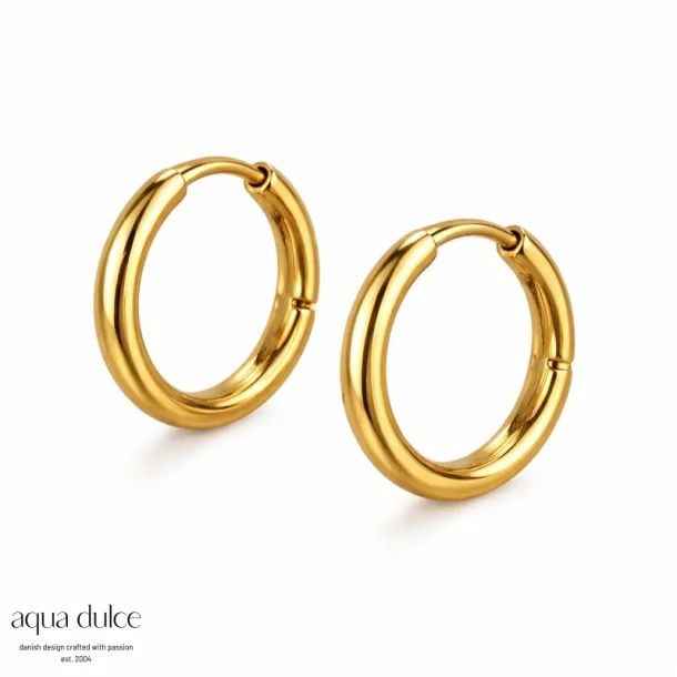 Forgyldte hoops - Sora Basic Hoop 12 mm