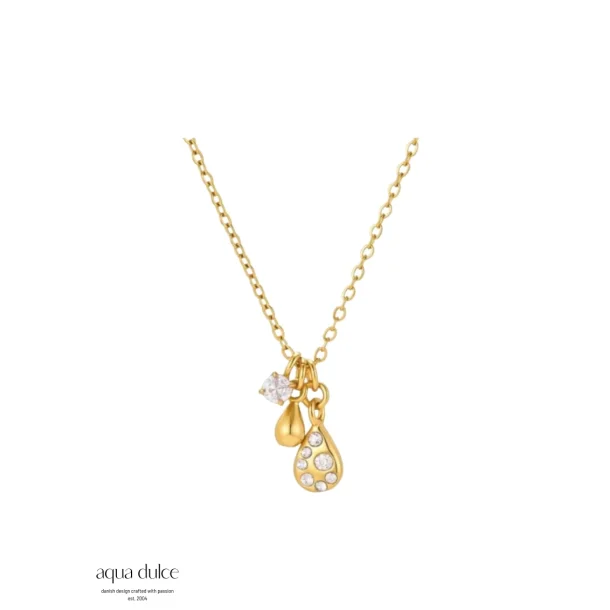Forgyldt halsk�de, Claire Drop Necklace