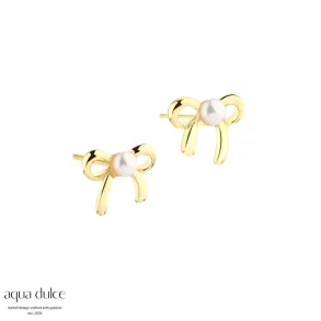 �restikker med perle - Aqua Dulce Simple Bow Pearl