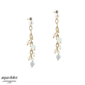 restikker med perler - Aqua Dulce Sky Blue Chain Earring
