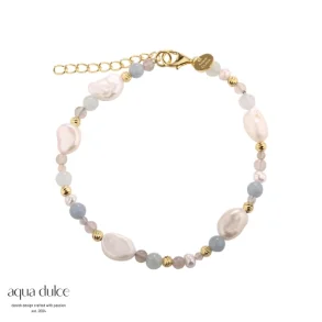 Perlearmb�nd - Aqua Dulce Sky Blue Pearl Bracelet