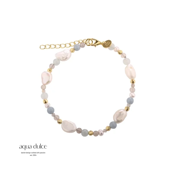 Perlearmbnd - Aqua Dulce Sky Blue Pearl Bracelet