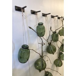 Melvin Glasvase - Olivengrn - 18 cm 