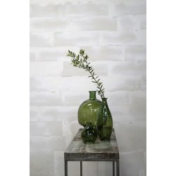 Melvin Glasvase - Olivengrn - 18 cm 
