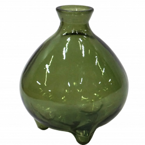 Melvin Glasvase - Olivengrn - 18 cm 