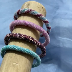 Nepal armbnd, lilla/rosa