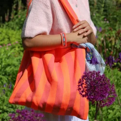 Olivia Taske, mrk rosa/neon orange