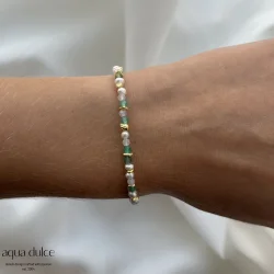 Perlearmbnd - Aqua Dulce Green Garden