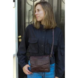 Bear Design skindtaske, mrkebrun 