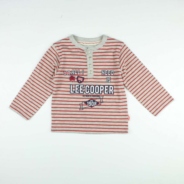 Lee Cooper Stribet T-shirt, Rd