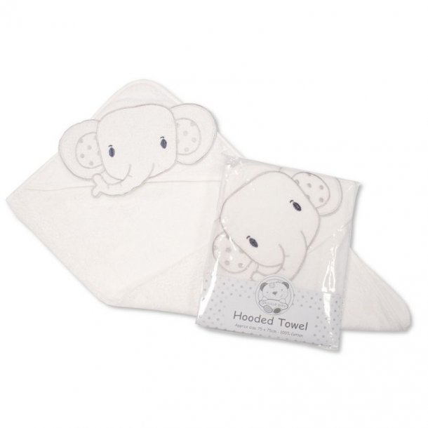 Babyhåndklæde med hætte - Elefant