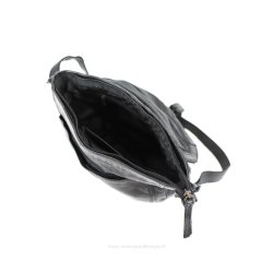 Sort skuldertaske i skind