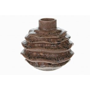 Keramikvase - brun / sort