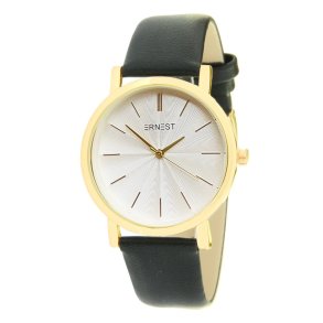 Stort Ernest ur med sort rem