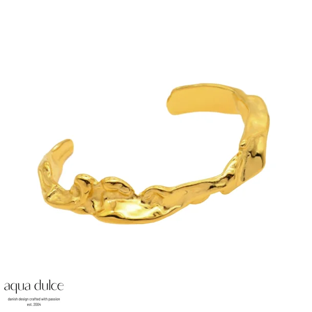 Forgyldt armring - Flow Cuff