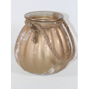 Lanterne i glas - glasstage med hank