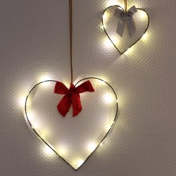 Hjerte til oph�ngning - Hjerte med l�derstrop