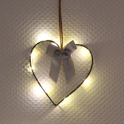 Hjerte til oph�ngning - Hjerte med l�derstrop