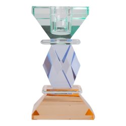 Cest Bon lysestage lys mint/bl/fersken