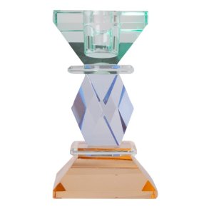 Cest Bon lysestage lys mint/bl/fersken