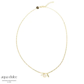 Forgyldt halskde med vedhng - Aqua Dulce Pearl Mila