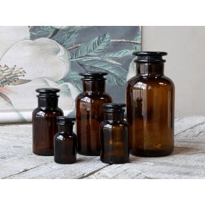 Apotekerglas, st  5 stk, Mocca