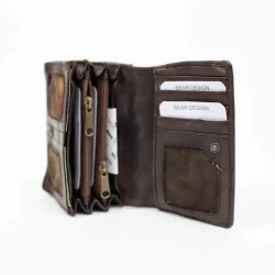 Mrkebrun pung i skind - Bear Design