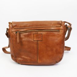 Bear Design skuldertaske i skind, cognac